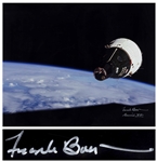 Frank Borman Signed 20 x 16 Photo of the Gemini 7 Spacecraft With the Earths Curvature in the Distance